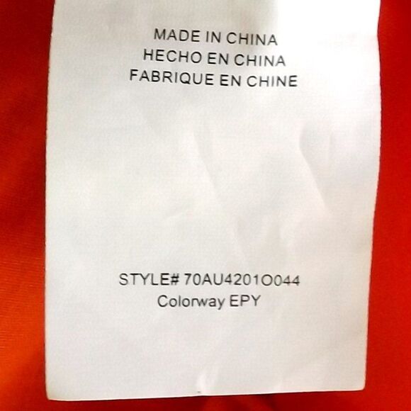 new 2B BEBE Mini Dress, S, Orange, Belt, Strapless, Ruffle/Tier Skirt, Side Zip - Picture 15 of 15